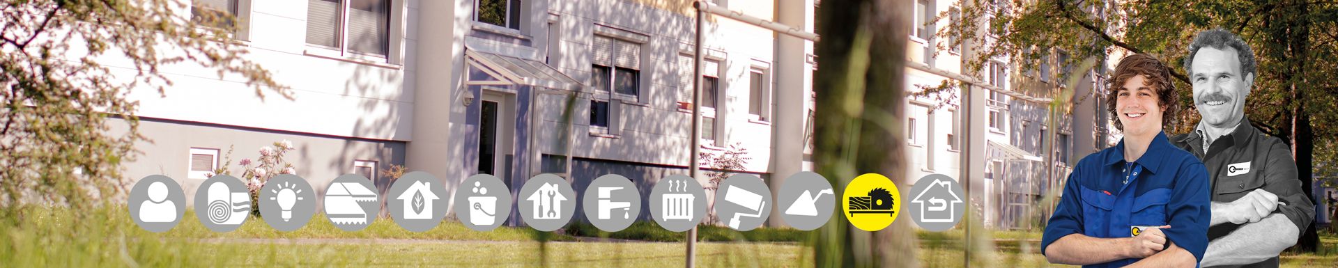 Bauhof West Headerbild Seite Tischler und Trockenbauer