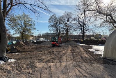Bauhof West Erdarbeiten in Vorbereitung von Modernisierungsarbeiten am Firmensitz