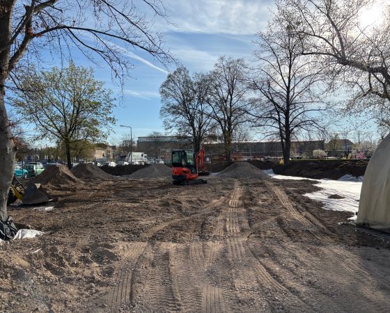 Bauhof West Erdarbeiten in Vorbereitung von Modernisierungsarbeiten am Firmensitz