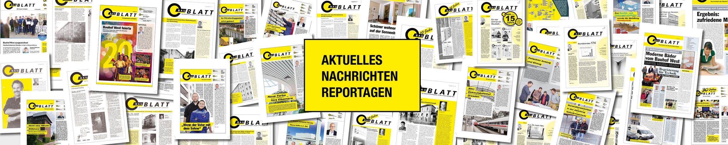 Bauhof West Dresden Headerbild Seite Aktuelles bestehend aus Kollege von Baublatttitelseiten